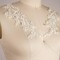 1 Pair of Ivory Beaded Lace Bridal Patch Applique Pair 8.25 Inch Length